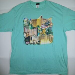 MGM Mirage TShirt Mens Size 2X Teal‎ Green Luxor Las Vegas Strip Casino